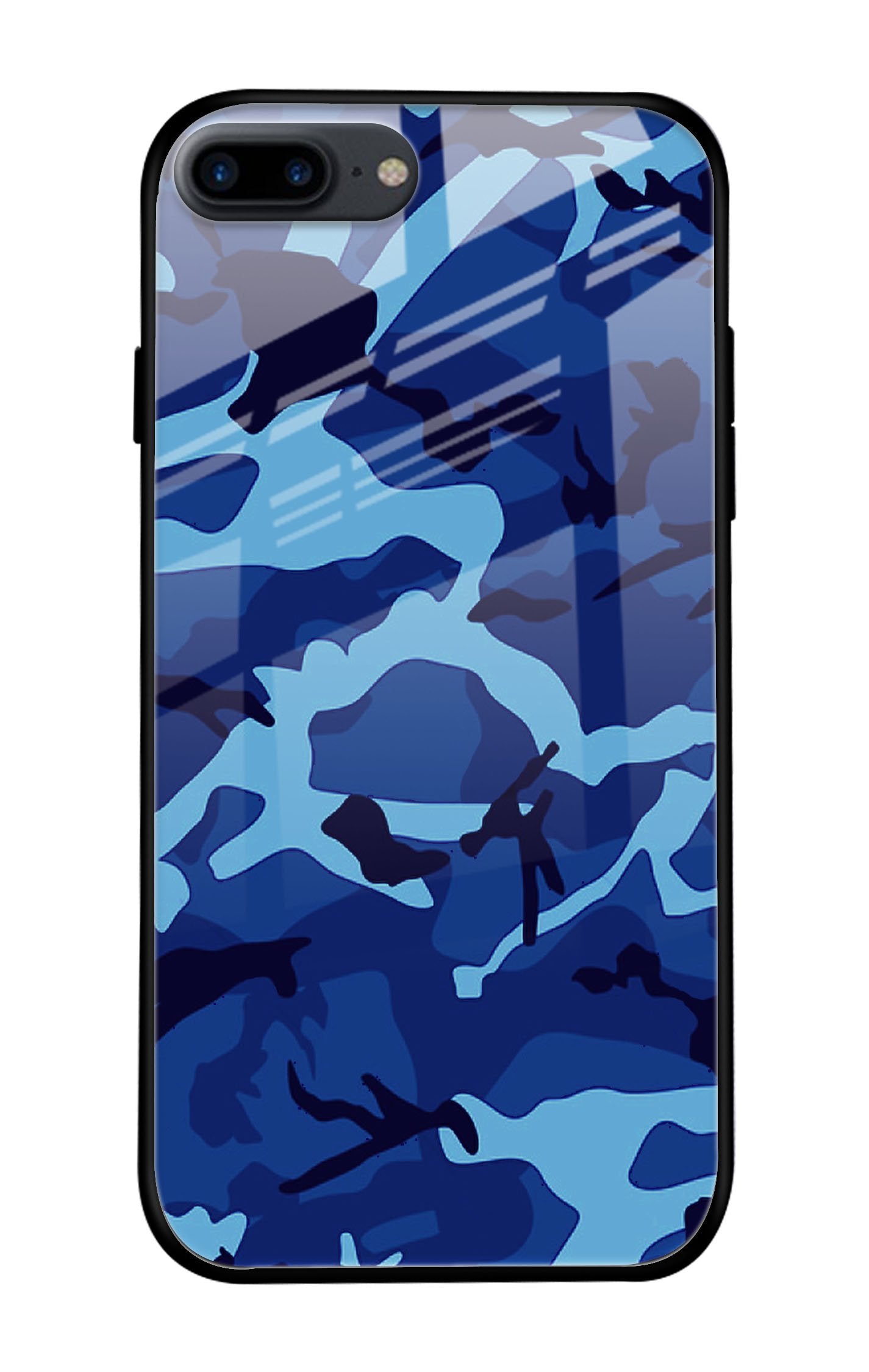 Army Blue Glass case for iPhone 8 Plus