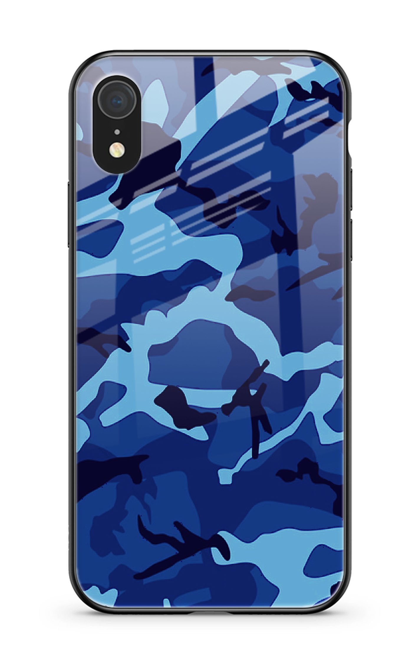 Army Blue Glass case for iPhone XR