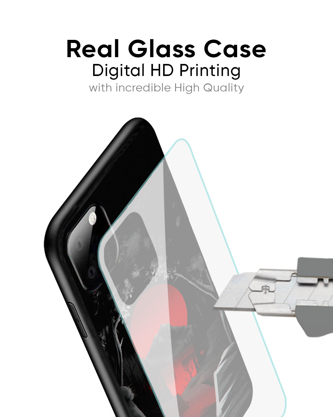 Red Sunset Art Glass Case for iPhone 7