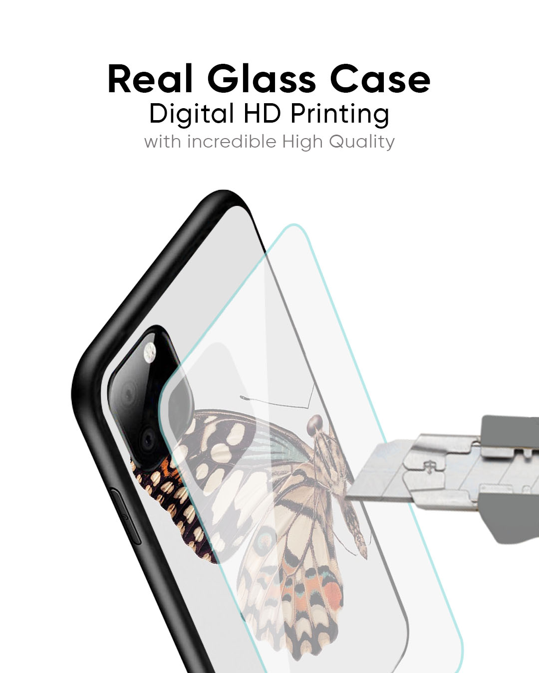 Monarch Butterfly Glass Case for iPhone 7