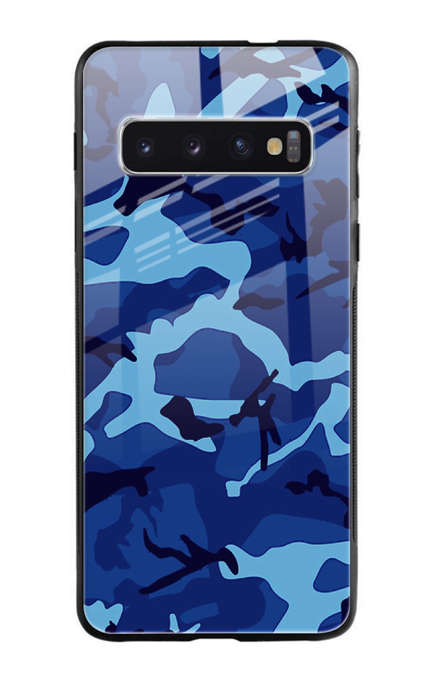 Army Blue Glass case for Samsung Galaxy S10 Plus