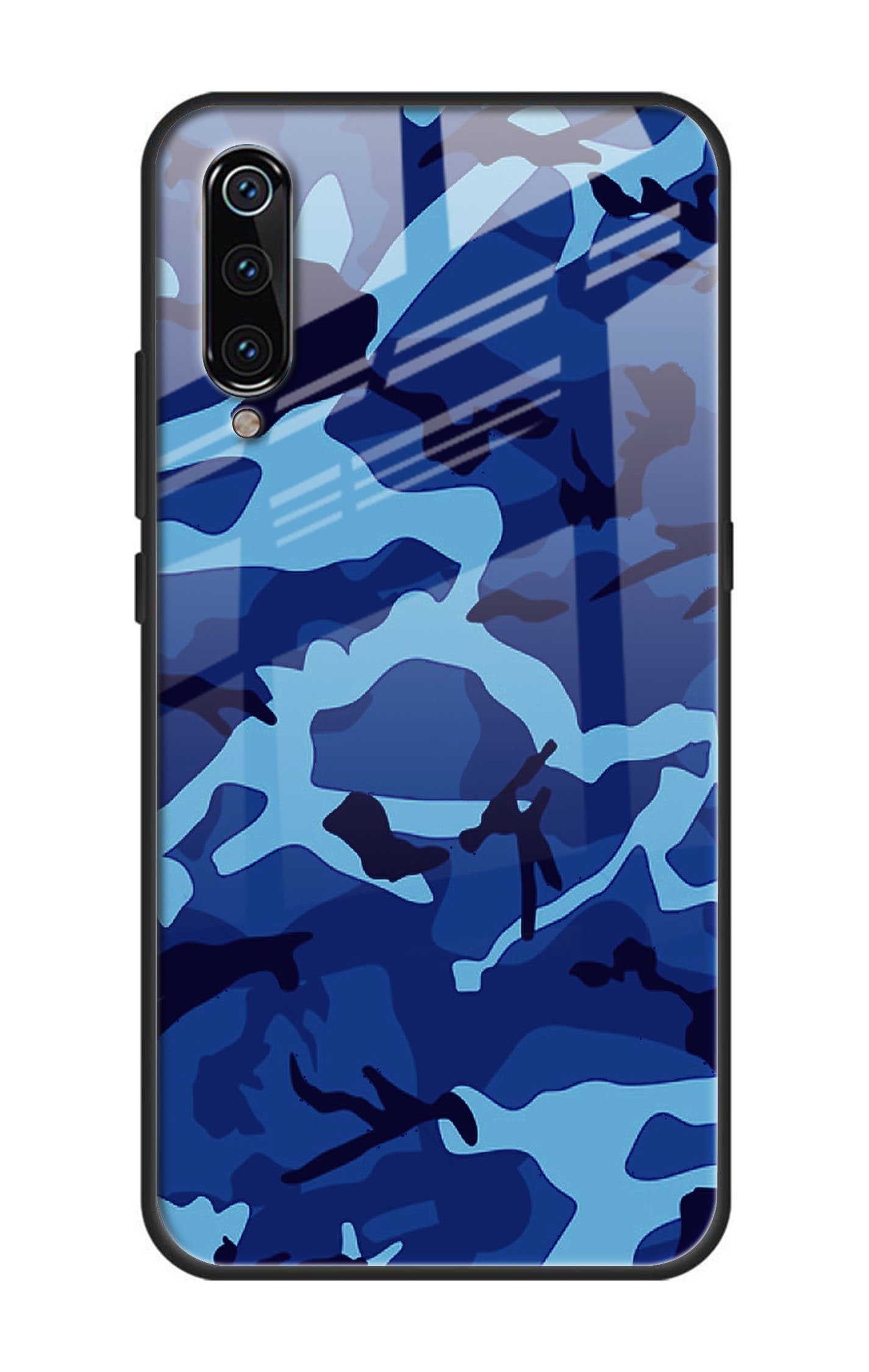 Army Blue Glass case for Xiaomi Mi A3