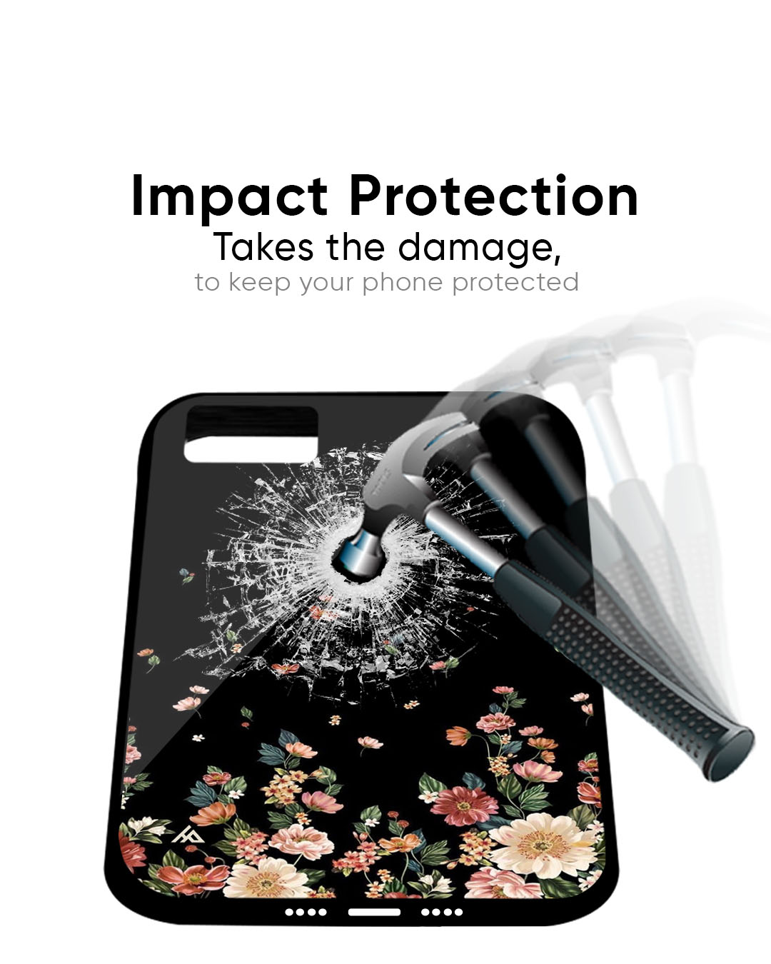 Floating Floral Print Glass Case for iPhone 7