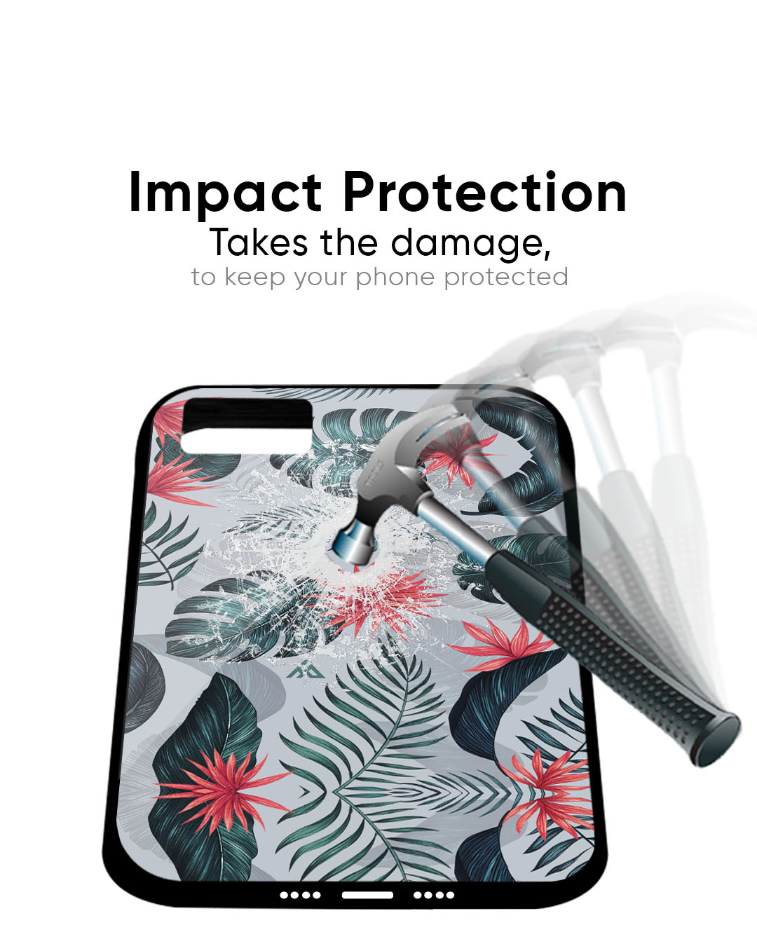 Retro Floral Leaf Glass Case for iPhone 7