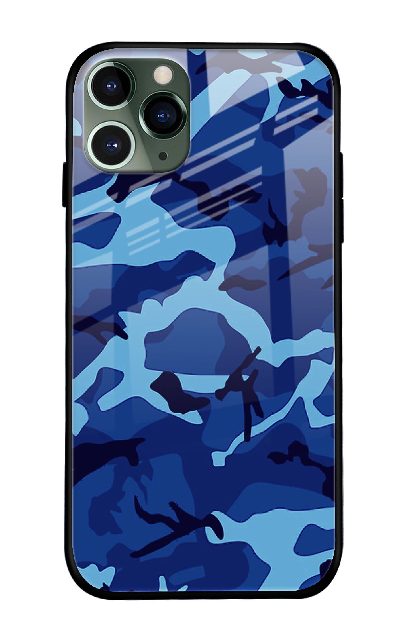 Army Blue Glass case for iPhone 11 Pro