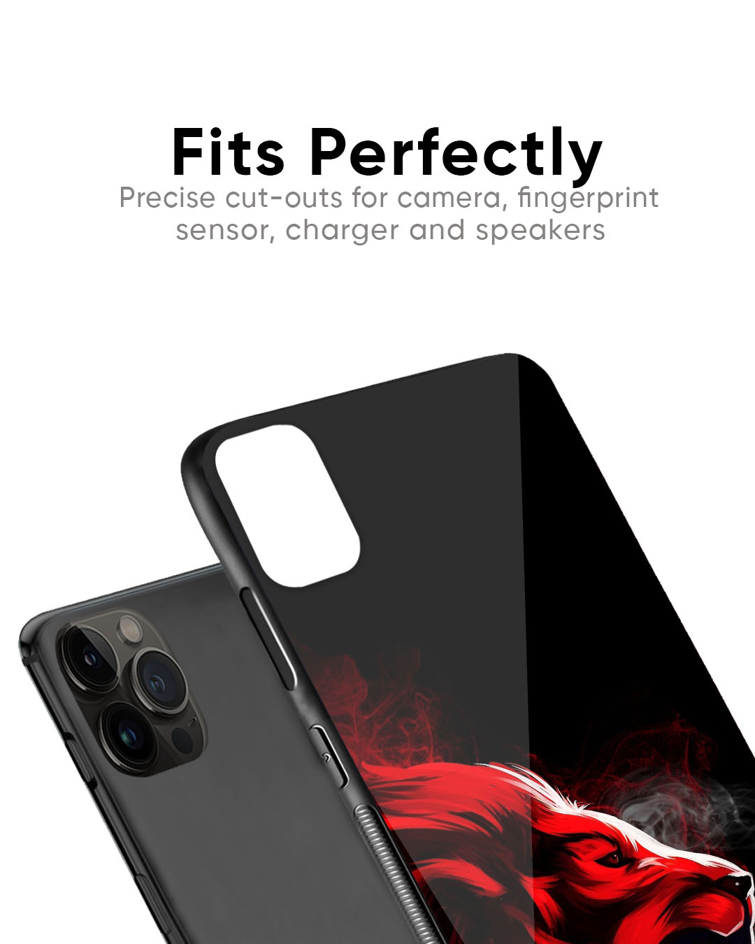 Red Angry Lion Glass Case for iPhone 7