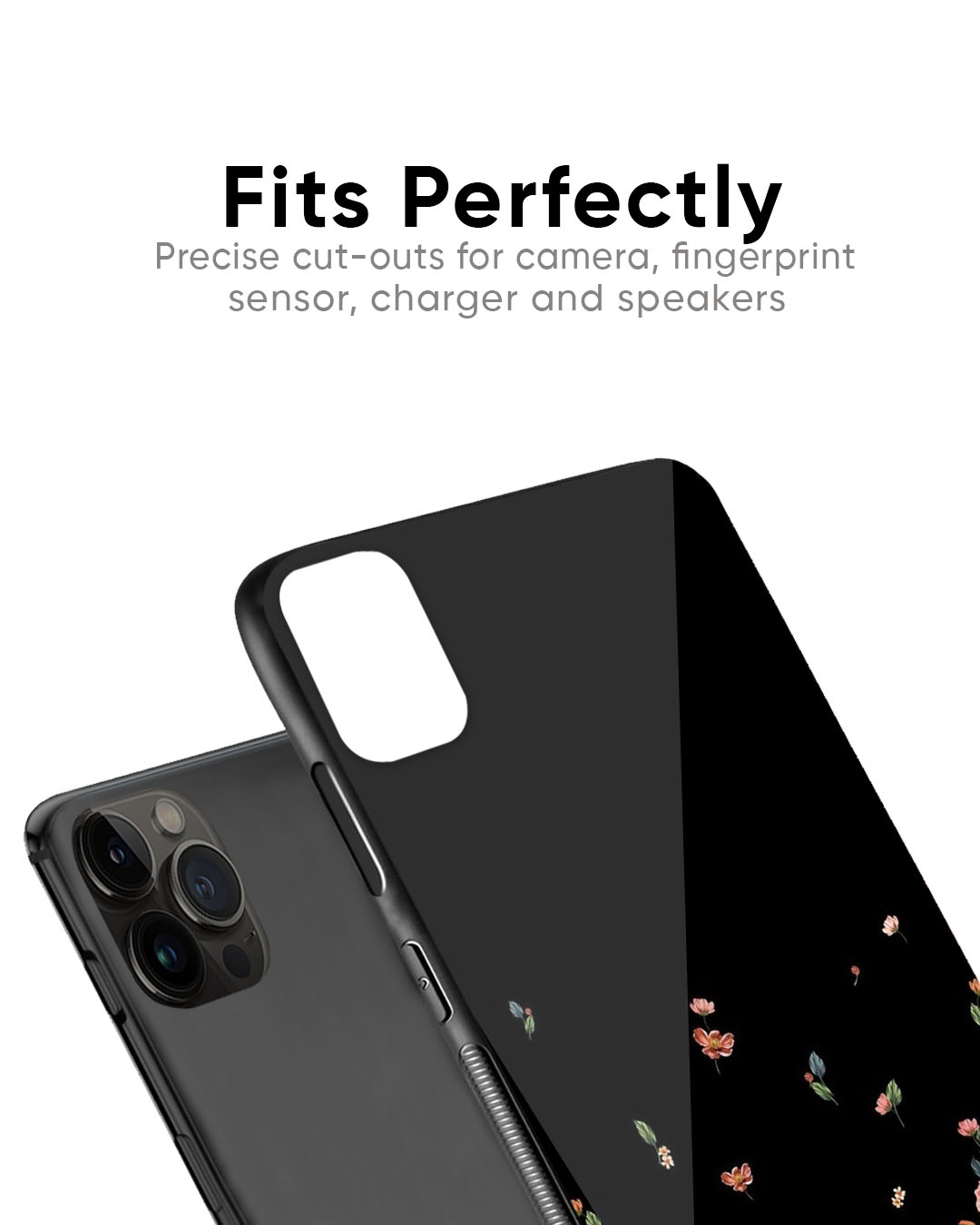 Floating Floral Print Glass Case for iPhone 7