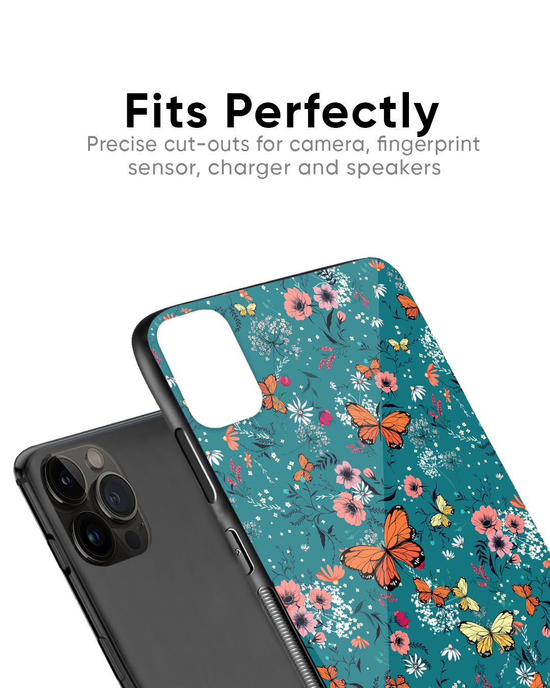 Butterfly In Garden Glass Case for iPhone 7