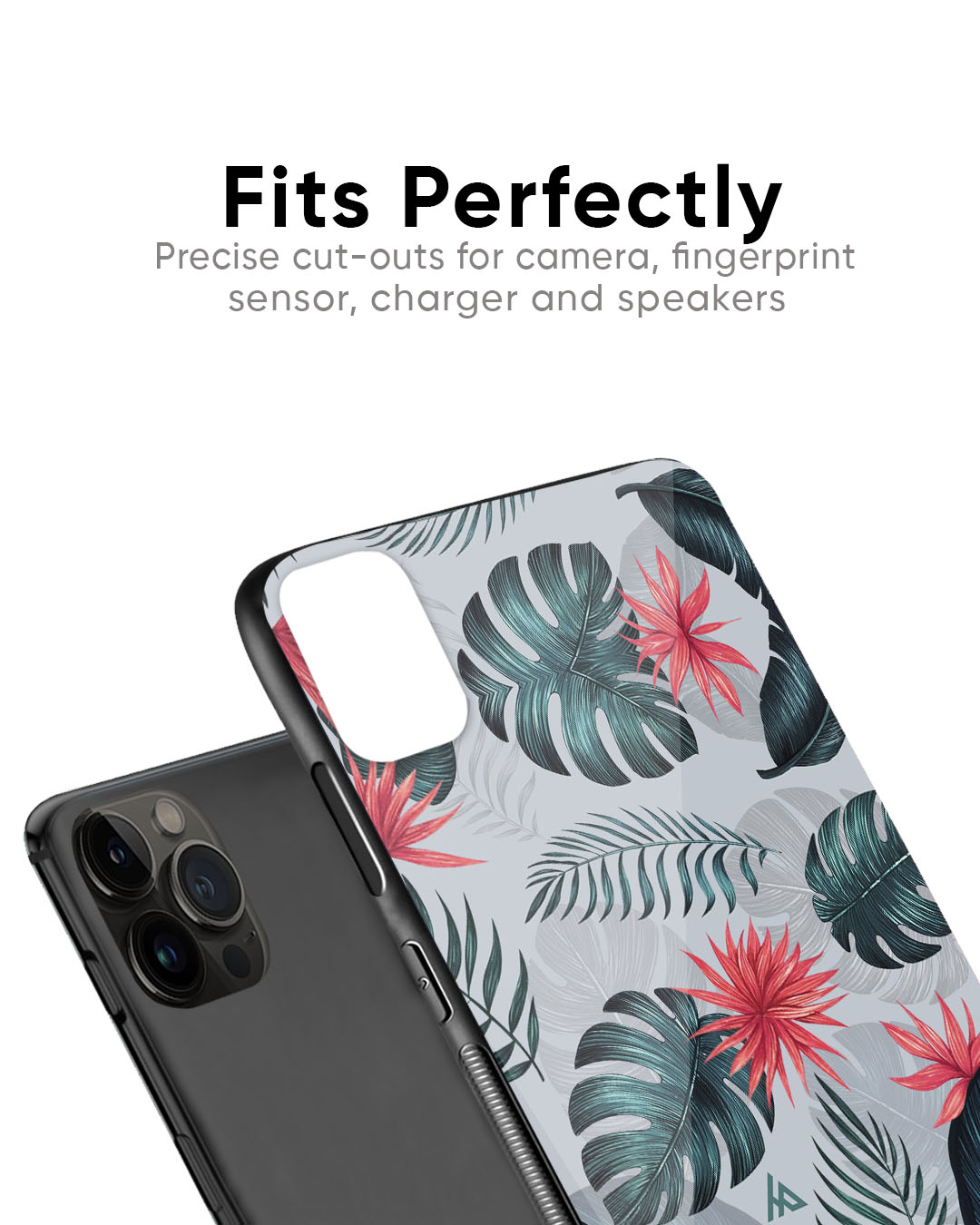 Retro Floral Leaf Glass Case for iPhone 7
