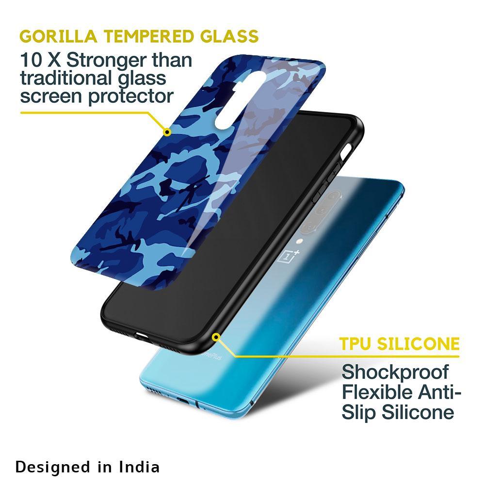 Army Blue Glass case for OnePlus 6T