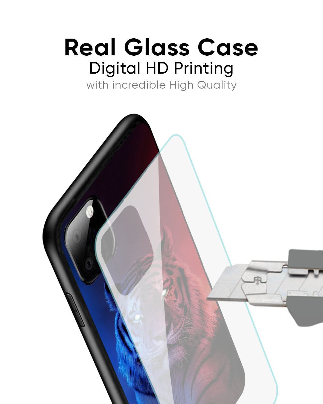 Tiger Starry Eyes Glass Case for iPhone 7
