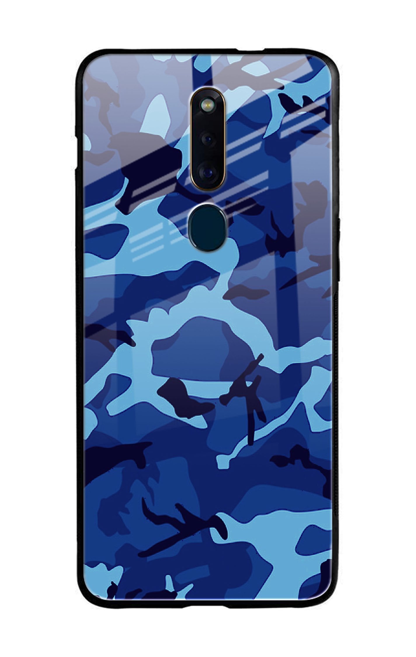 Army Blue Glass case for Oppo F11 Pro