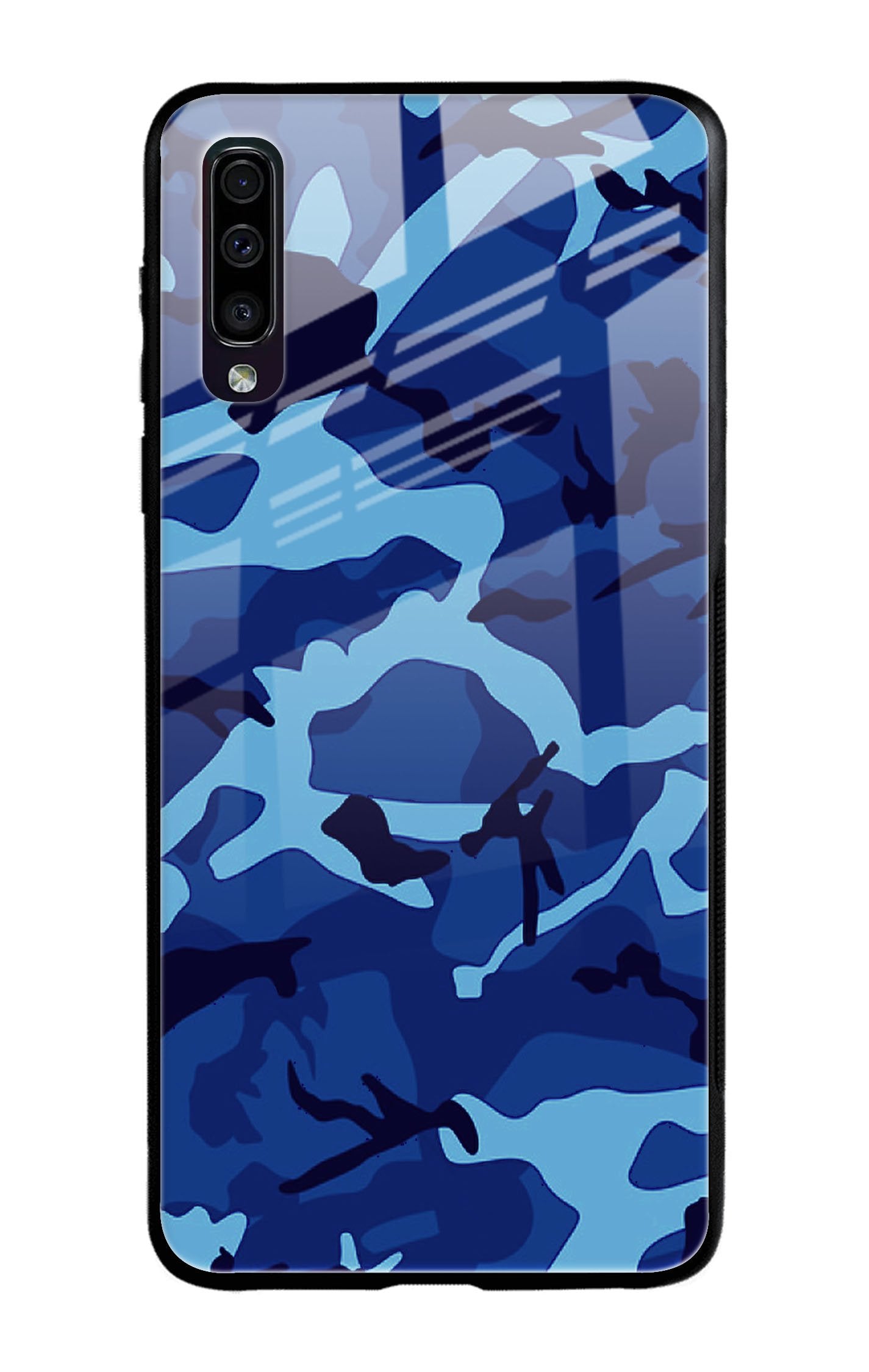 Army Blue Glass case for Samsung Galaxy A70s