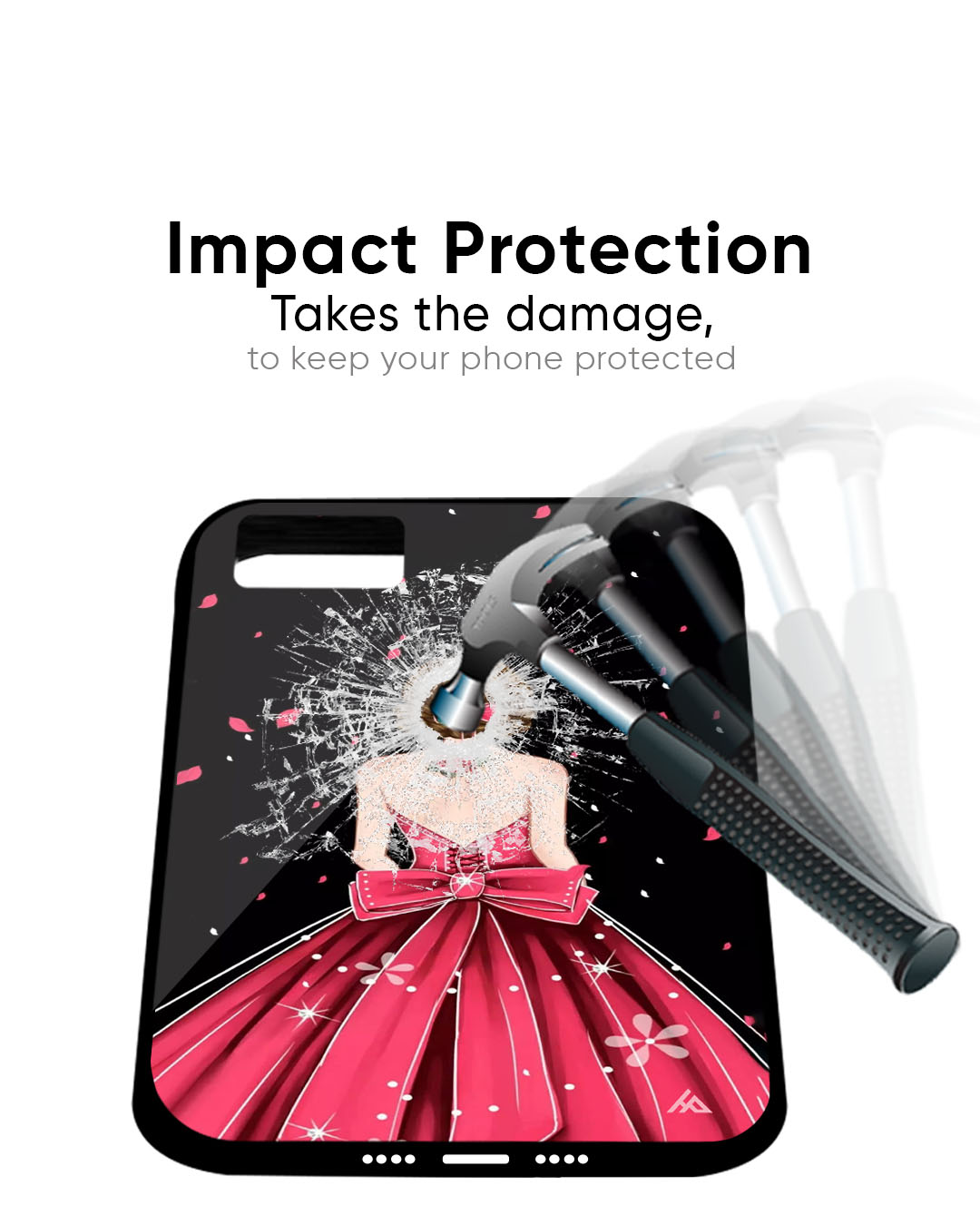 Fashion Princess Glass Case for iPhone 7