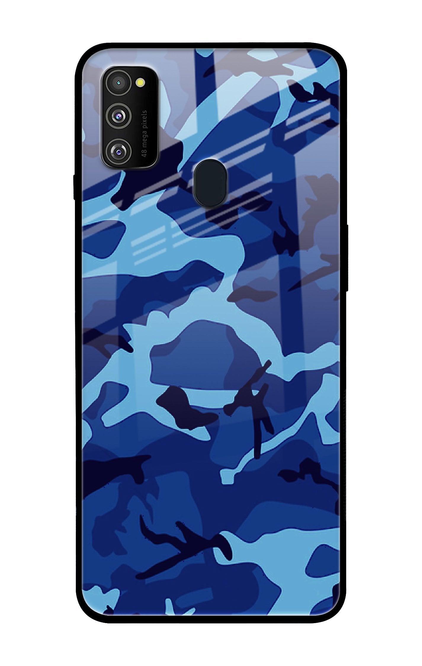 Army Blue Glass case for Samsung Galaxy M30s
