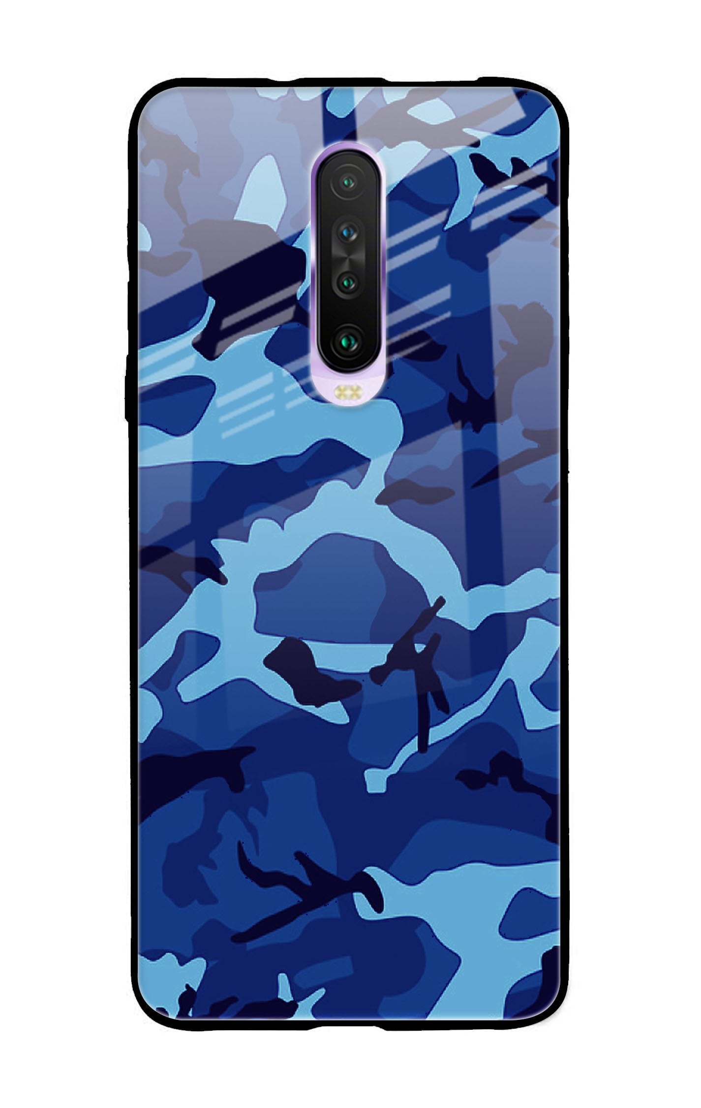 Army Blue Glass case for Xiaomi Redmi K30