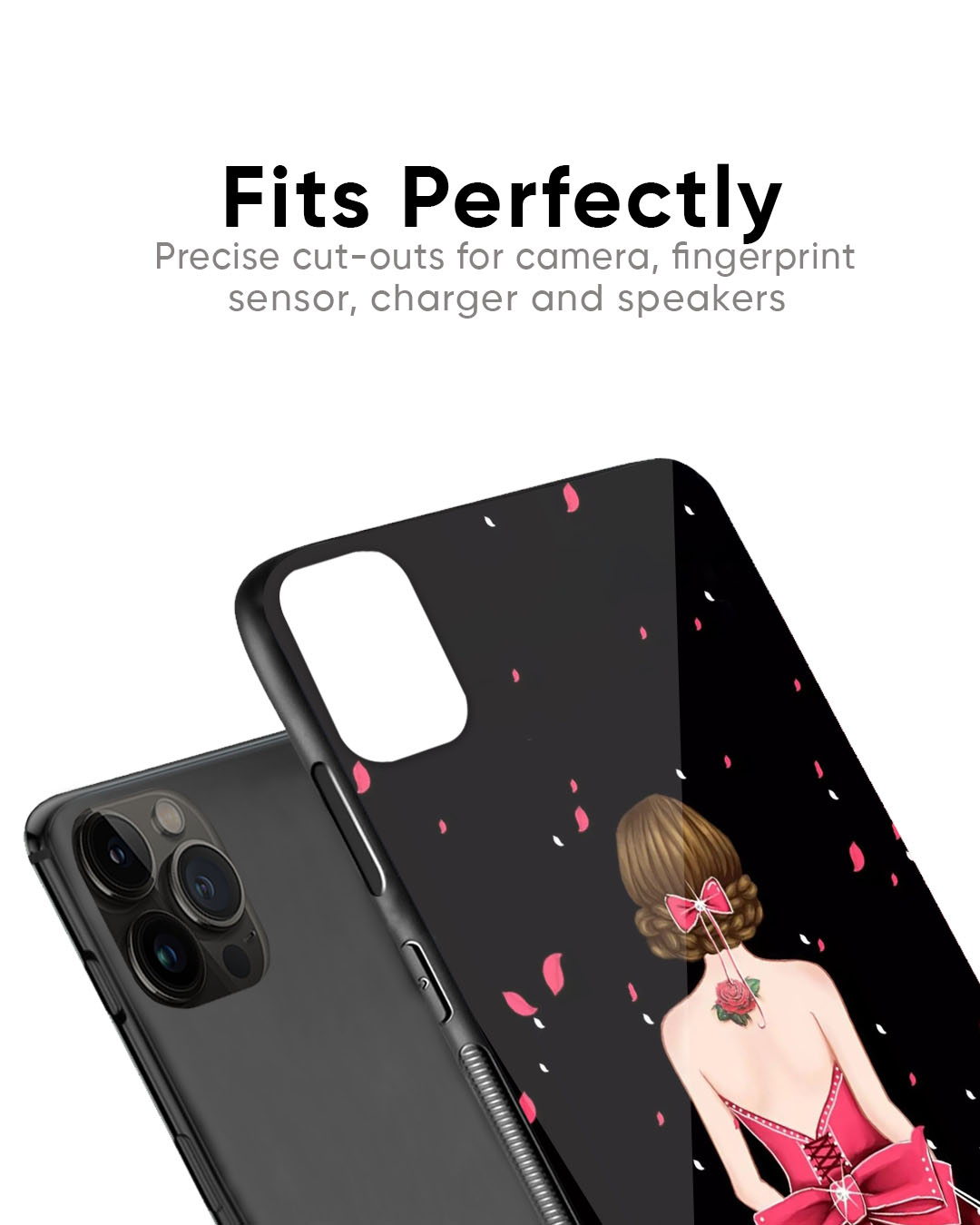 Fashion Princess Glass Case for iPhone 7